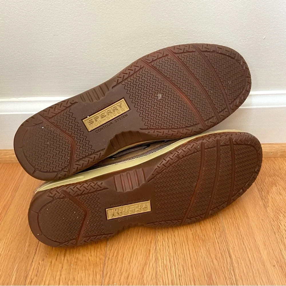 Sperry Top-Sider Billfish 3-Eye Tan Beige Boat Shoes Men's 8.5 W Preppy 0799023